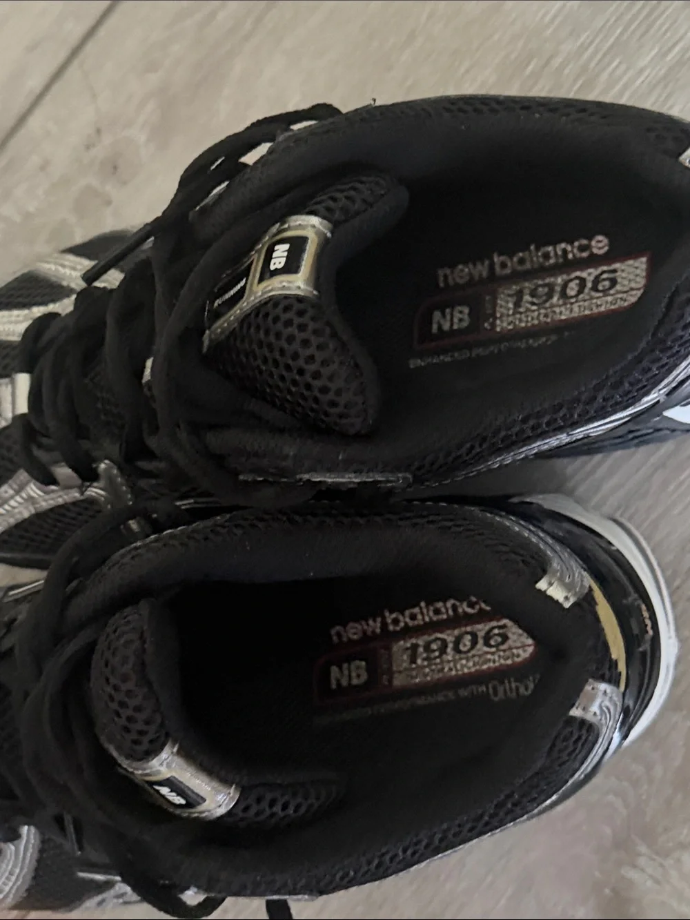 new balance mint condition  Black and Silver Athletic Sneakers - Style